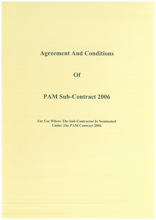 PAM Contracts : AGREEMENT AND CONDITIONS OF PAM SUB-CONTRACT 2006
